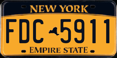 NY license plate FDC5911