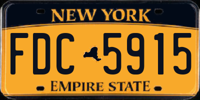 NY license plate FDC5915