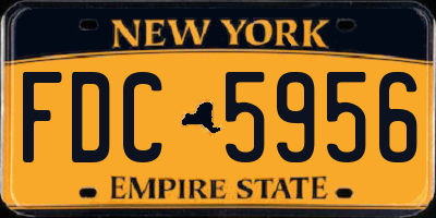 NY license plate FDC5956