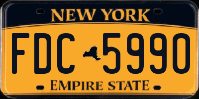NY license plate FDC5990