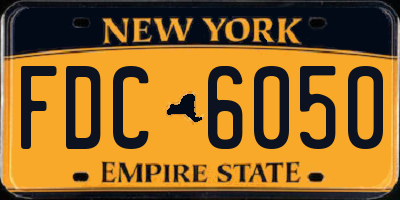 NY license plate FDC6050