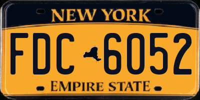 NY license plate FDC6052