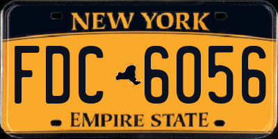 NY license plate FDC6056