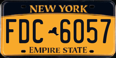 NY license plate FDC6057