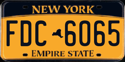 NY license plate FDC6065