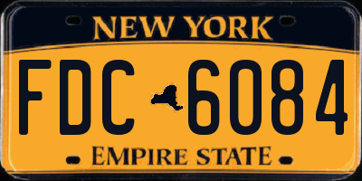 NY license plate FDC6084