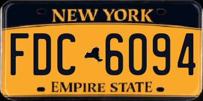 NY license plate FDC6094