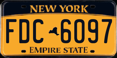 NY license plate FDC6097
