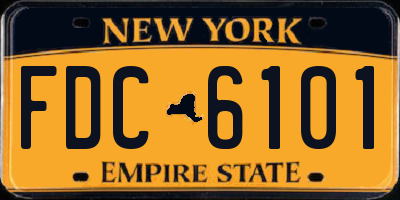 NY license plate FDC6101