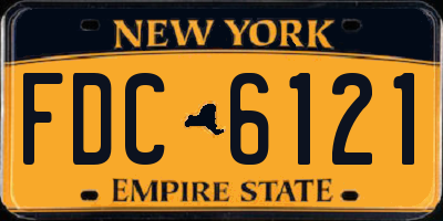 NY license plate FDC6121