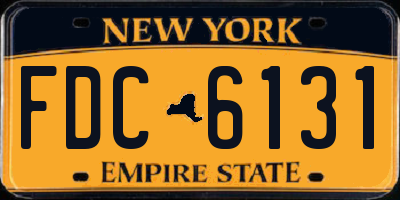 NY license plate FDC6131