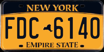 NY license plate FDC6140
