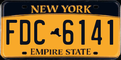 NY license plate FDC6141