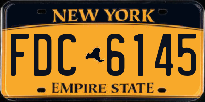 NY license plate FDC6145