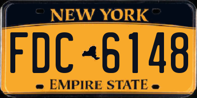 NY license plate FDC6148