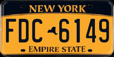 NY license plate FDC6149