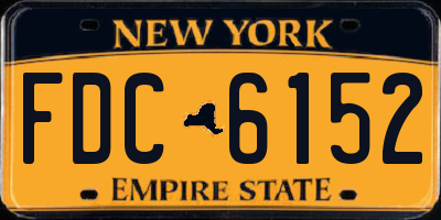 NY license plate FDC6152