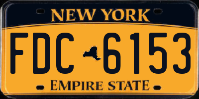 NY license plate FDC6153