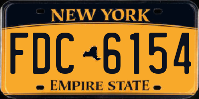 NY license plate FDC6154