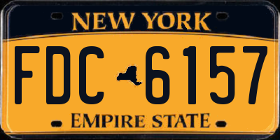 NY license plate FDC6157