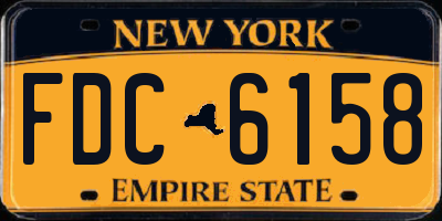 NY license plate FDC6158