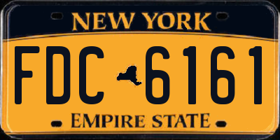 NY license plate FDC6161