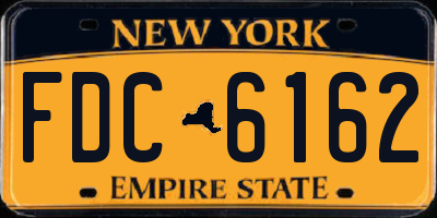 NY license plate FDC6162