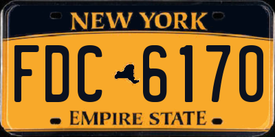 NY license plate FDC6170
