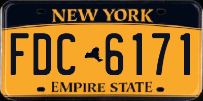 NY license plate FDC6171