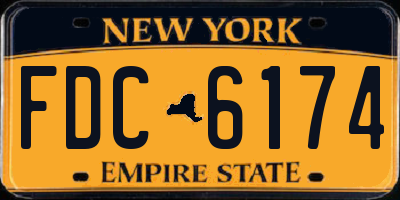 NY license plate FDC6174