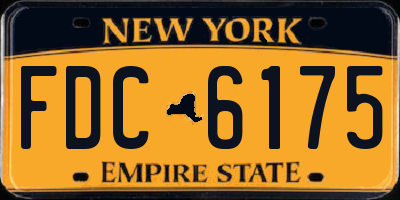NY license plate FDC6175