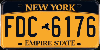 NY license plate FDC6176
