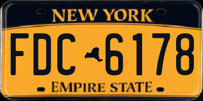 NY license plate FDC6178