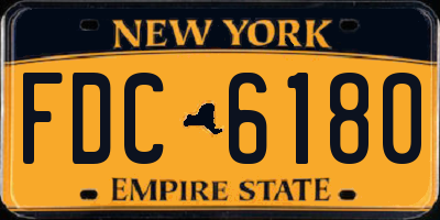 NY license plate FDC6180