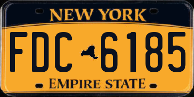 NY license plate FDC6185