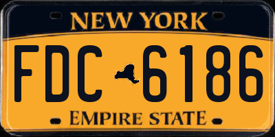 NY license plate FDC6186