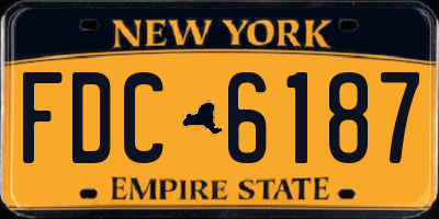 NY license plate FDC6187
