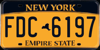 NY license plate FDC6197