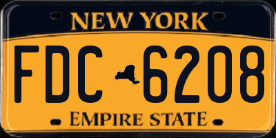 NY license plate FDC6208