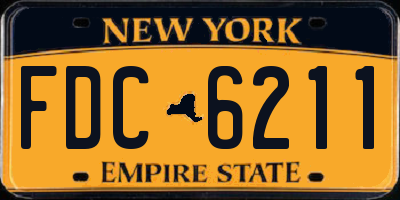 NY license plate FDC6211