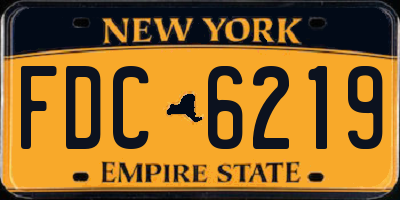 NY license plate FDC6219