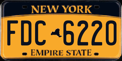 NY license plate FDC6220