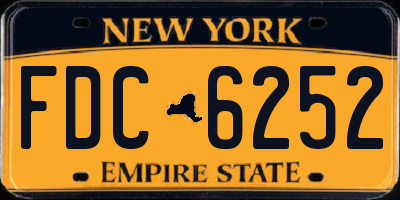 NY license plate FDC6252