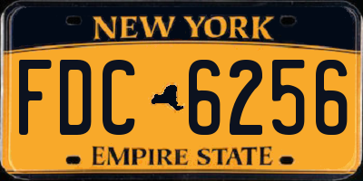 NY license plate FDC6256