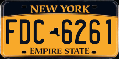 NY license plate FDC6261