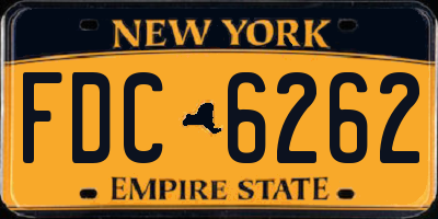 NY license plate FDC6262