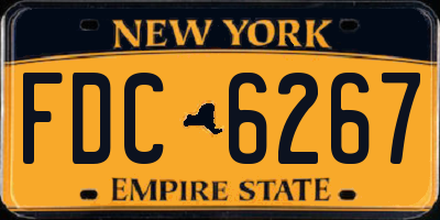 NY license plate FDC6267