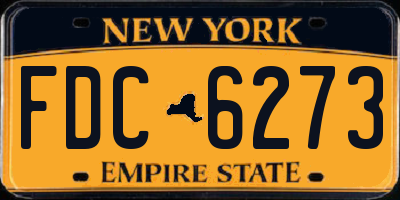NY license plate FDC6273