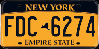 NY license plate FDC6274