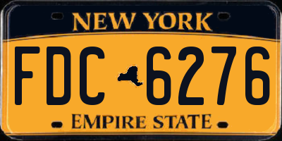 NY license plate FDC6276